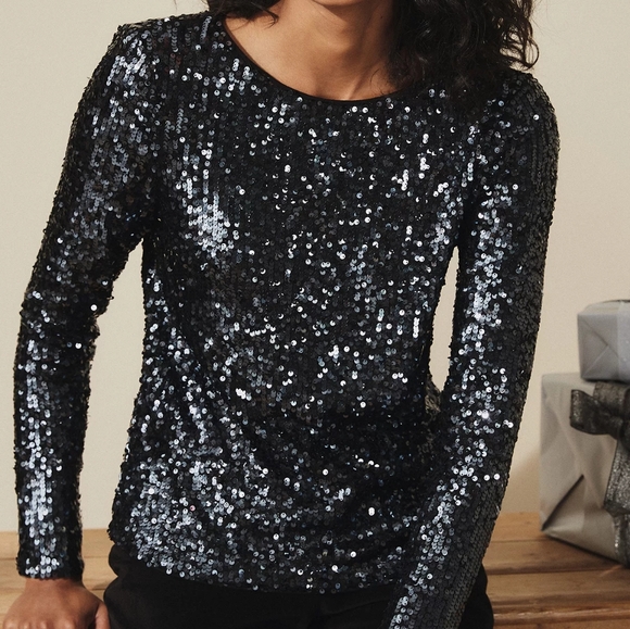 Joseph Ribkoff Tops - Joseph Ribkoff Long Sleeve Sequined Top